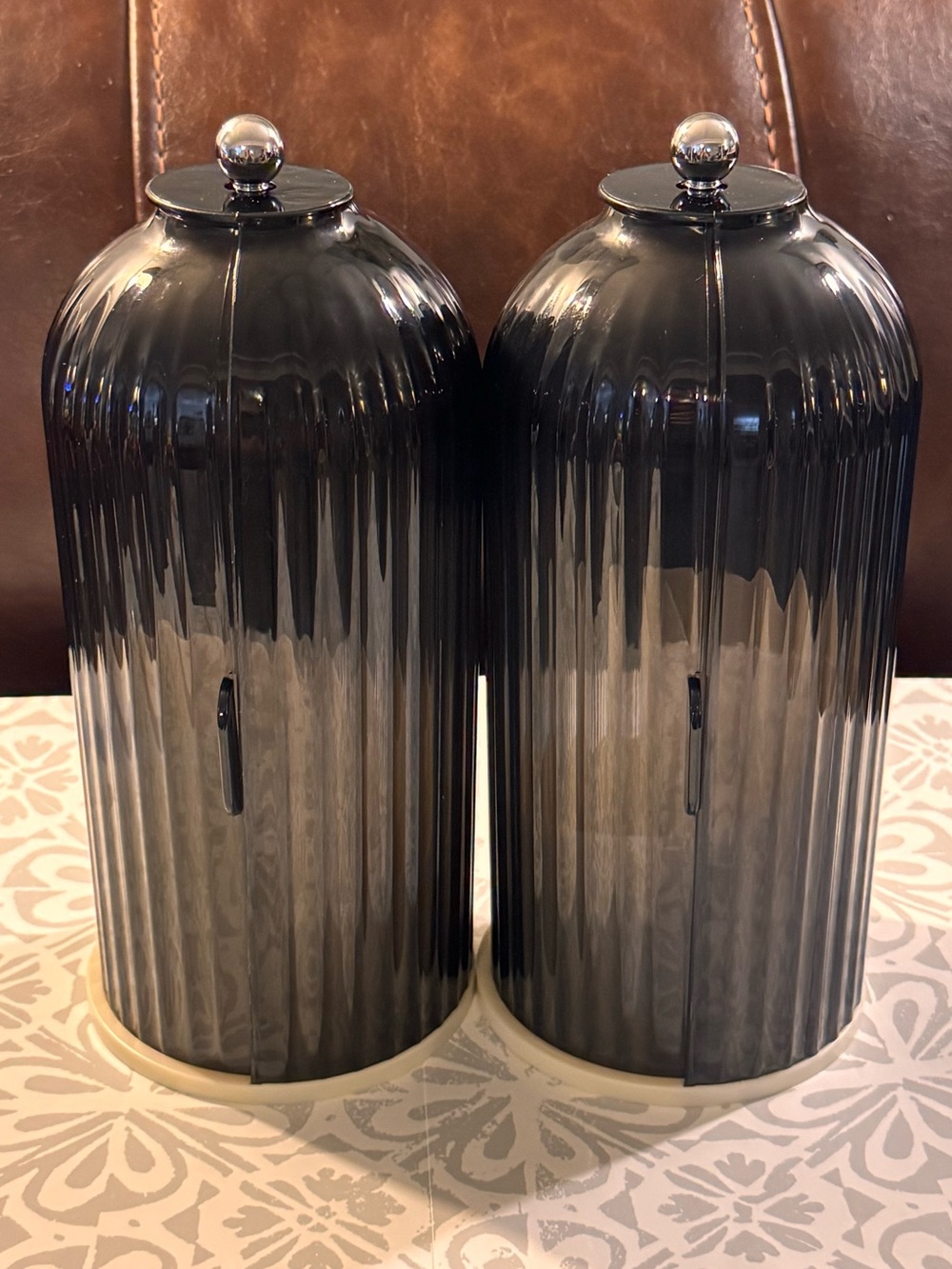 Set of 2 Target Bullseye Organizers Enclosed w/ Slide Door & Turnable Storage!
